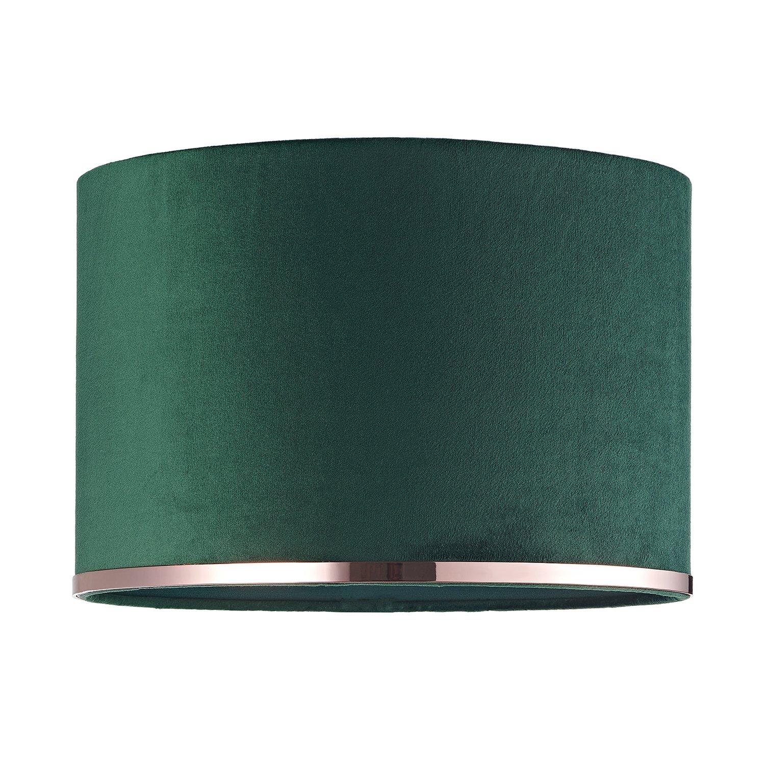 Contemporary Soft Velvet Lamp Shade with Unique Metal Ring